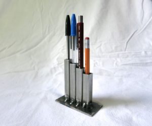 welded metal pencil holder