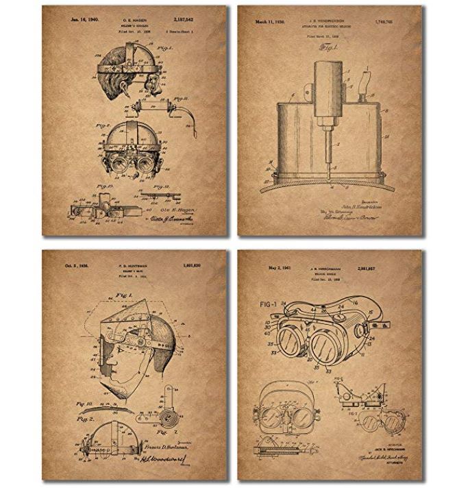 Welder Patent Wall Art Prints