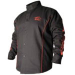 BSX BX9C Black Red Flames Cotton Welding Jacket (2)