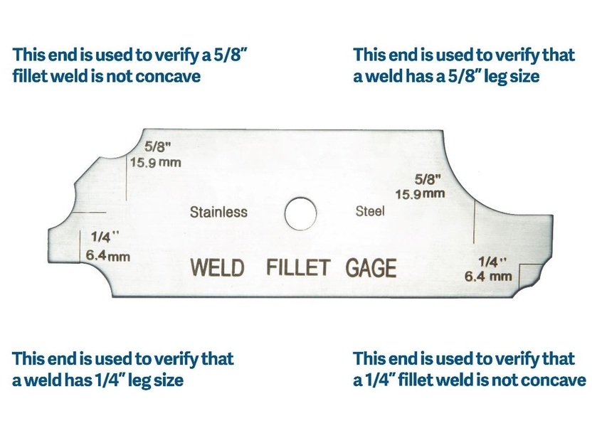 WS 8-Piece Welding Fillet & Pipe Weld Radius Gauge Set – WSG-01038