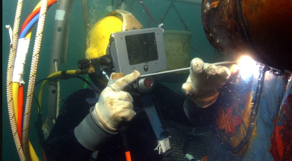 wet stick welding underwater